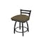 Holland Bar Stool Co 18" Low Back Swivel Vanity Stool, Pewter Finish, Graph Cork Seat 41118PW017 - alternate 1